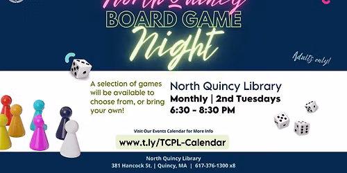 Adult Board Game Night @ North Quincy