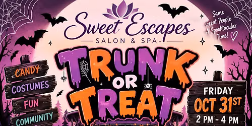 Sweet Escapes Salon and Spa Annual Trunk or Treat 