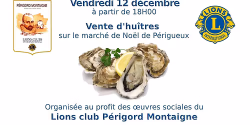 Vente d'huîtres sur le marché de NOËL