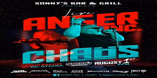 ANGER INC. w\/special guests CHA\u00d6S