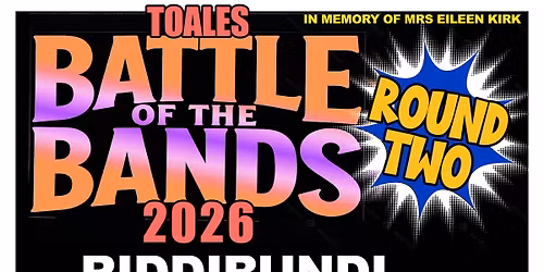 Toales BATTLE OF THE BANDS - Round Two - RIDDIBUNDI \/ ECHO GATE \/ BAD FUZZ \/ TRIST