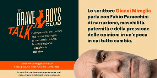 The Brave Boys Talk Club, feat Gianni Miraglia