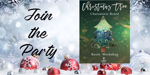 Resin Poured Christmas Tree Charcuterie Board