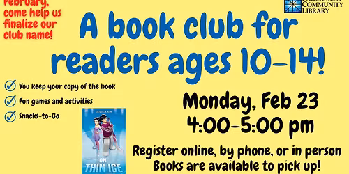 Tween Book Club (Ages 10-14)