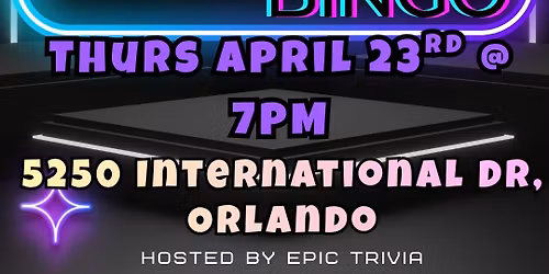 80's Music Bingo @ 007 Dezerland Action Park Orlando