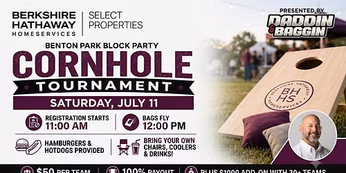 $1000 Berkshire Hathaway Select Properties Soulard Block Party Cornhole Tournament