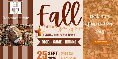 Customer Appreciation Fall Open house