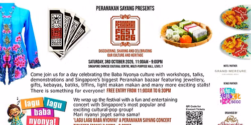 Peranakan Fest 2026 & Lagu Lagu Baba Nyonya! a Peranakan Sayang concert