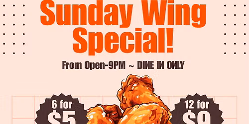Wing Special Sundays!