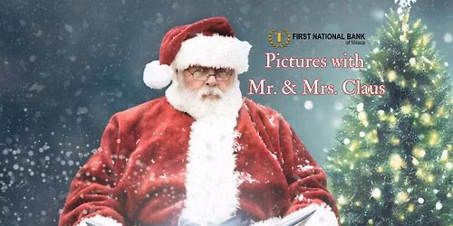 Pictures with Mr. & Mrs. Claus at the Milaca Branch