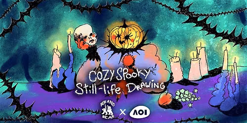 Cozy Spooky Still-Life Drawing \/ Berlin Illustrator Meet up - Pen & Bear