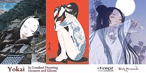 EM Life Drawing} Yokai In London! Drawing Demons and Ghosts