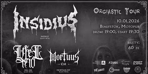 Insidius \/ Yfel 1710 \/ Mortuus Est - Bia\u0142ystok, Motopub 10 I 2026