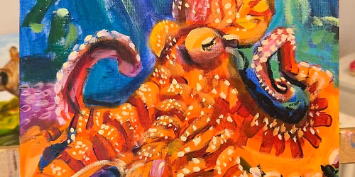 'Funky Octopus' Sip & Paint Party Malm\u00f6