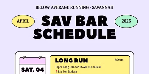 SAV BAR April Weekday Run\/Walk