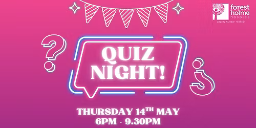 Forest Holme Charity Quiz Night