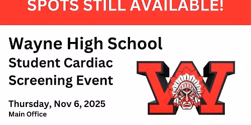 Wayne High School  Student Cardiac Screening Event