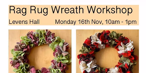 Rag Rug Wreath Workshop at Levens Hall