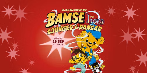Bamse och Lova dansar i H\u00f6gdalen Centrum