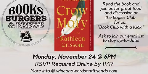 Books Burgers and Brews: Crow Mary