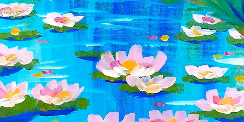 Paint and Wine Night in Mt. Maunganui, Tauranga - Water Lilies (Monet Inspired)