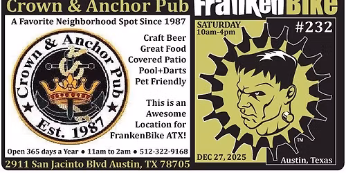 FrankenBike Austin # 232 at Crown and Anchor Pub
