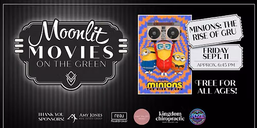 FREE Moonlit Movies on the Green: Minions: The Rise of Gru