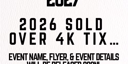 WELCOME WEEK 2027