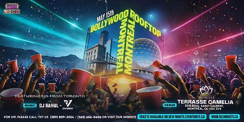 BOLLYWOOD ROOFTOP MONTREAL \u2013 VICTORIA DAY WEEKEND KICKOFF