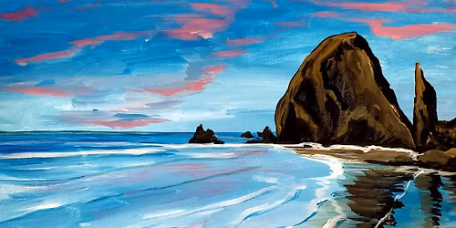 "Cannon Beach Sunset In Person Paint Night Event Thursday 7:00 p.m. in Bellevue