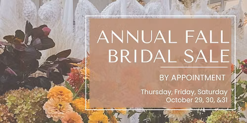 Fall Bridal Sale