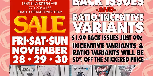 50% OFF INCENTIVE\/RATIO VARIANTS & BACK ISSUES
