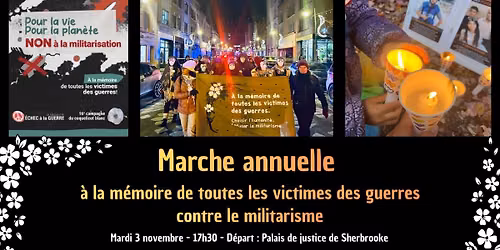 Marche \u00e0 la m\u00e9moire des victimes des guerres et contre le militarisme