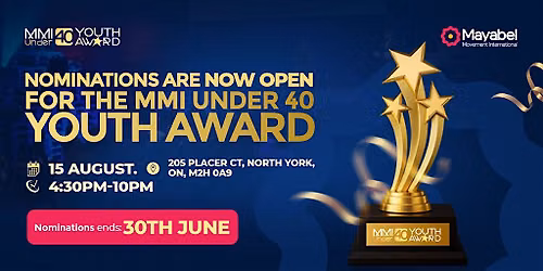 NOMINATIONS OPEN : MMI 40 UNDER 40 YOUTH AWARD.      A MULTICULTURAL NIGHT