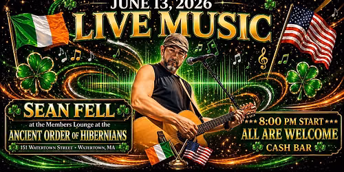 Live Music - Sean Fall - Hibernians Member Lounge