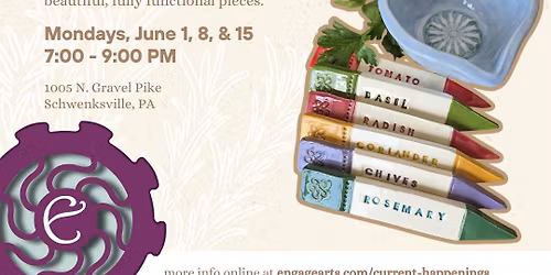 Garden To Table Herb Set: Adult Clay Workshop