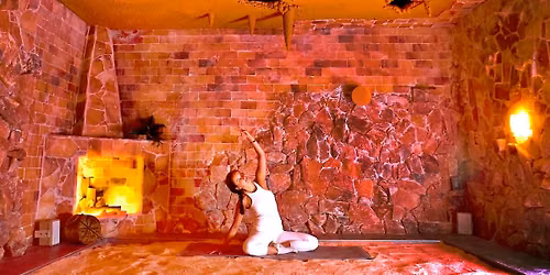 Yoga in a Salt Cave