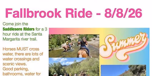 Fallbrook Ride 2026 - Santa Margarita River Trail.