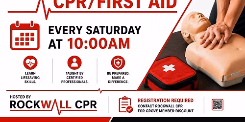 First Aid & CPR Training Every Saturday