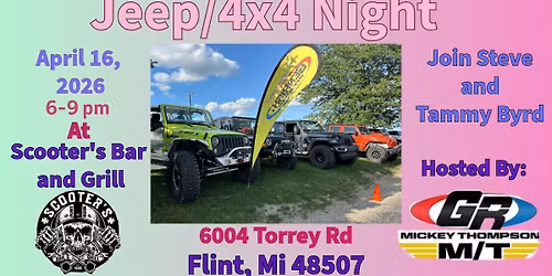 Jeep\/4x4 Night hosted by GenRight Off-Road and Mickey Thompson Tires at Scooter\u2019s Bar and Grill