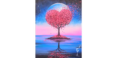 Colorful Love Tree by Moonlight - Paint and Sip in Houston | Classpop!\u2122