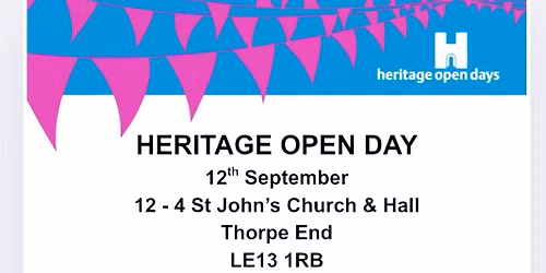 Heritage Open Day @ St John's Church (Free Entry)