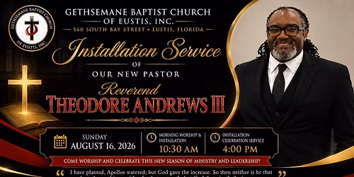 Installation Service of Reverend Theodore Andrews III