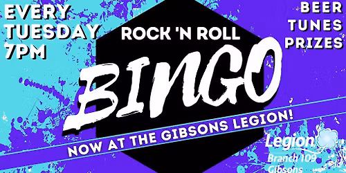ROCK N' ROLL BINGO in Gibsons