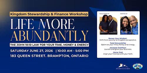 Finance & Kingdom Stewardship - Full Day Workshop