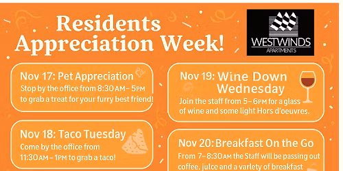 Westwinds Residents Appreciation Week!