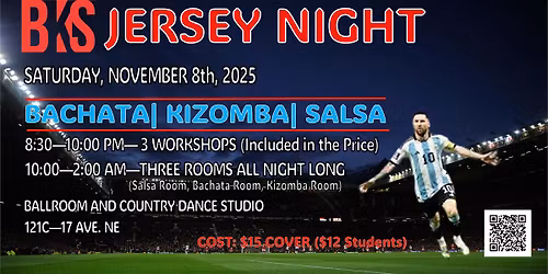 BKS (Bachata Kizomba Salsa) JERSEY NIGHT