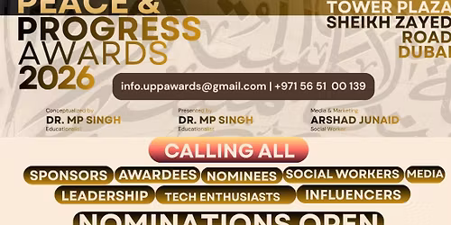 Universal Peace &Progress Award 2026