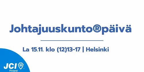 Johtajuuskunto\u00ae\ufe0fp\u00e4iv\u00e4 la 15.11.2025