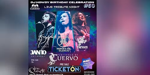 TRIBUTO A HEROES DEL SILENCIO, STEREO Y CAIFANES  EN LOS ANGELES 